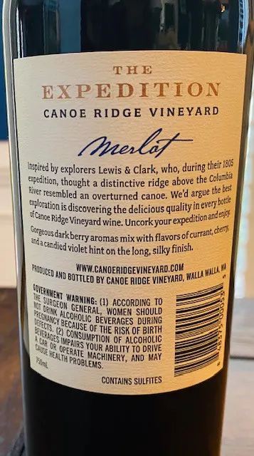 Canoe Ridge Expedition Merlot