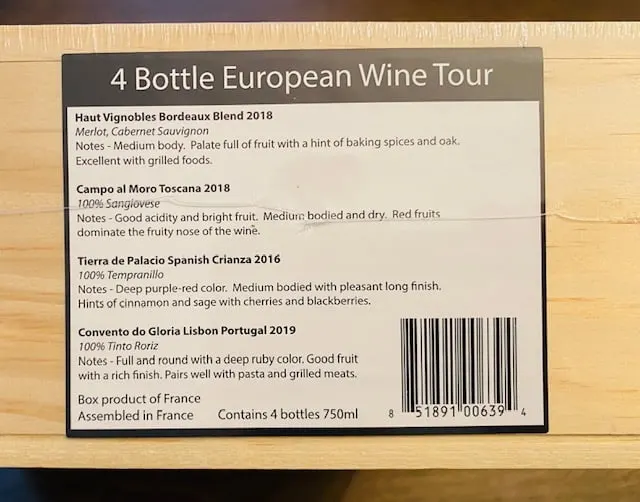 Costco European Wine Tour