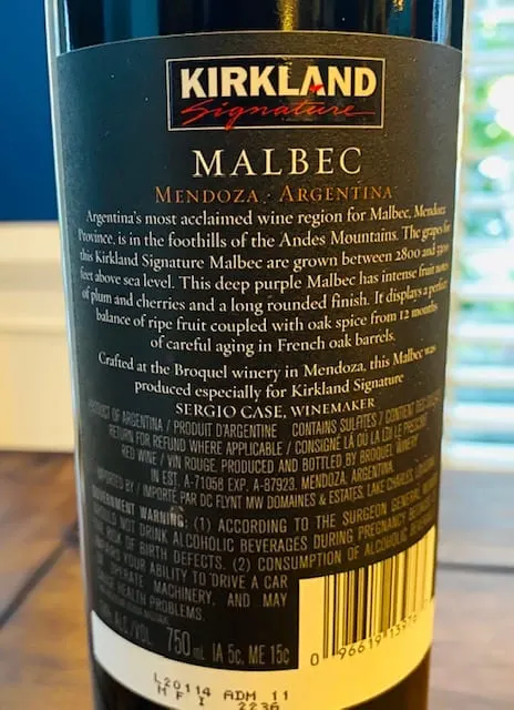 Kirkland Malbec Mendoza