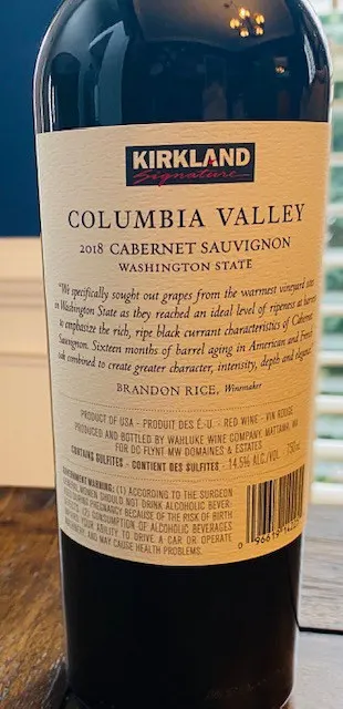 Kirkland Columbia Valley Cabernet