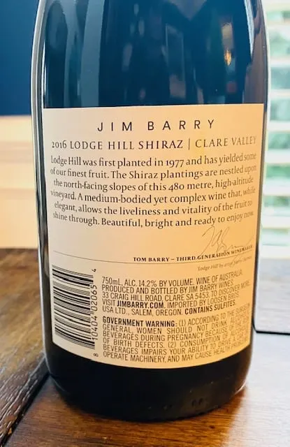 Jim Barry Lodge Hill Shiraz