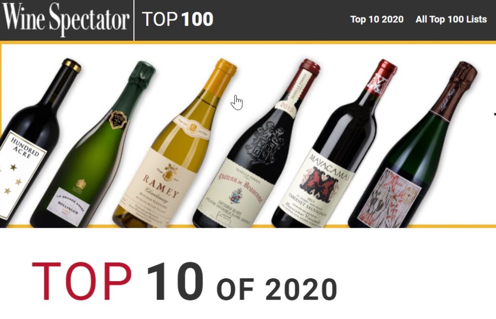 Which of Wine Spectator's Top 100 Wines of 2020 Are At Costco