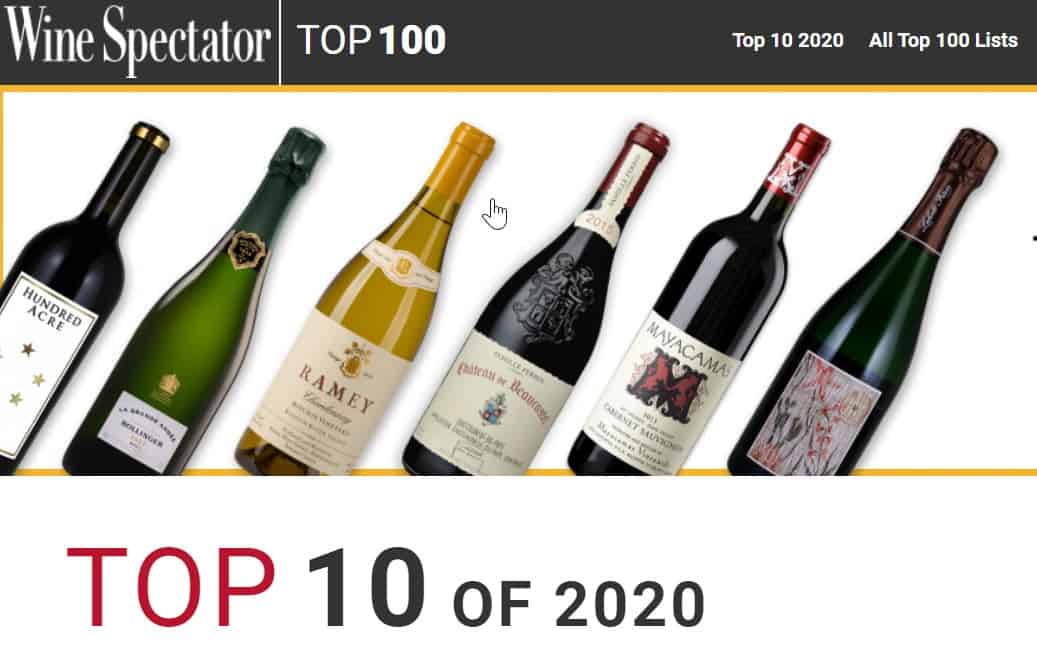 Which of Wine Spectator’s Top 100 Wines of 2020 Are At Costco?