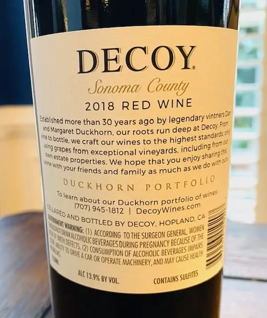 Decoy Red Wine