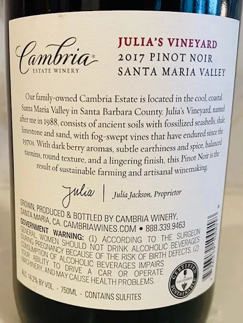 Cambria Julia's Vineyard Pinot