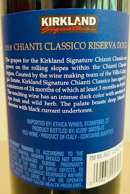 Kirkland Chianti Classico