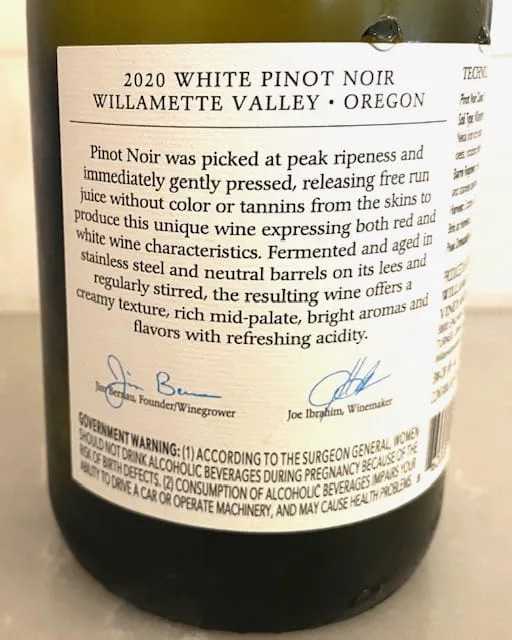 Willamette Valley Vineyards White Pinot Noir