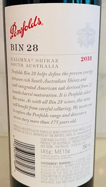 Penfolds Bin 28 Kalimna Shiraz