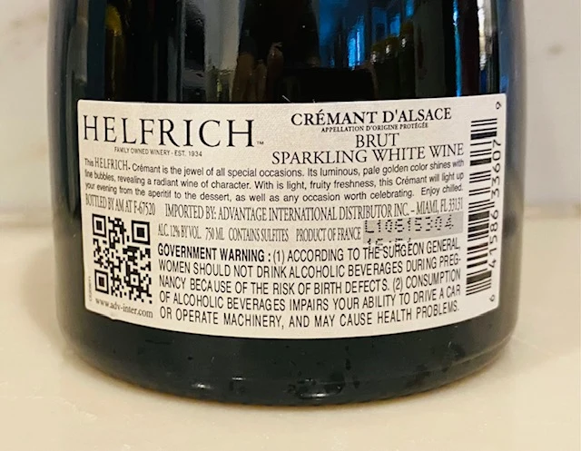 Helfrich Cremant d’Alsace Brut