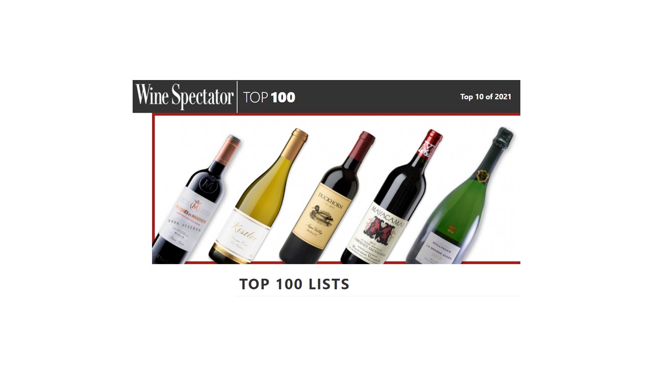 Wine Spectator's Top 100 Wines of 2021- Ones are at | CostcoWineBlog.com