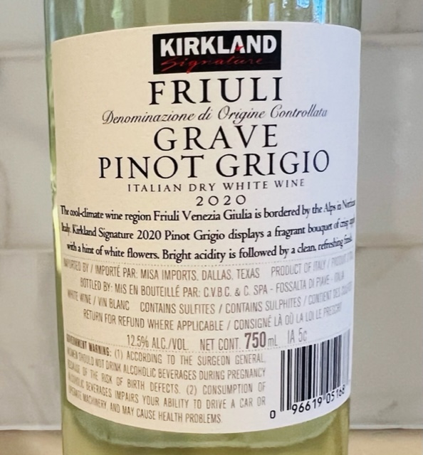 Kirkland Pinot Grigio