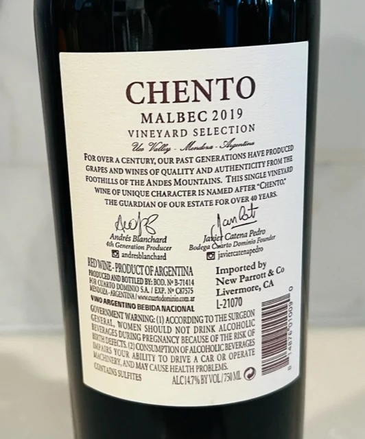 Chento Malbec