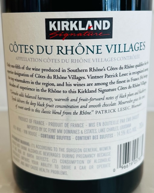 Kirkland Signature Cotes du Rhone