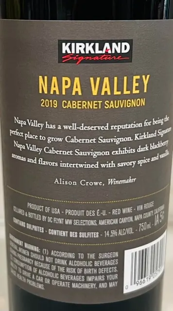 Kirkland Napa Cabernet