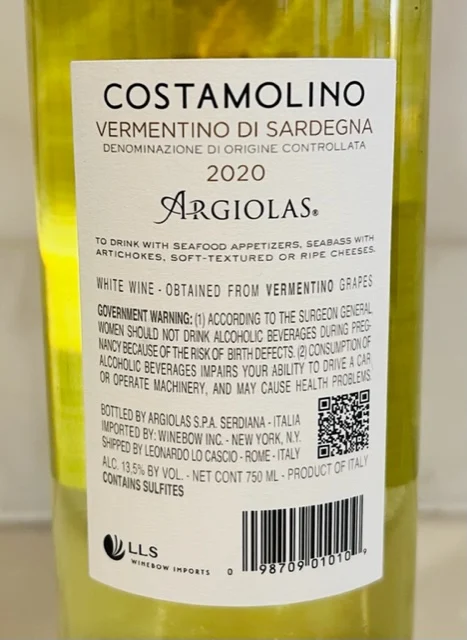 Argiolas Costamolino Vermentino