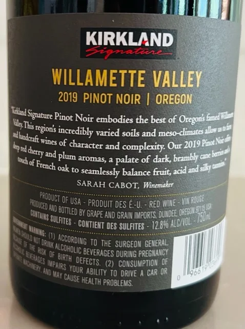 Kirkland Signature Willamette Valley Pinot Noir