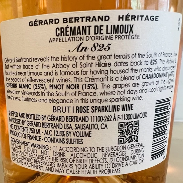 Gerard Bertrand An 825 Cremant de Limoux Brut Rose