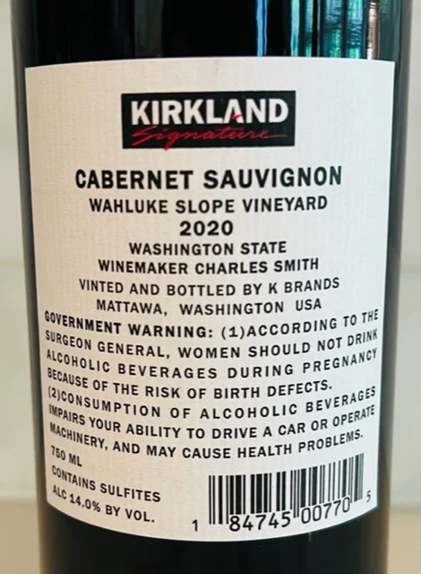 K Vine Cabernet Sauvignon Wahluke