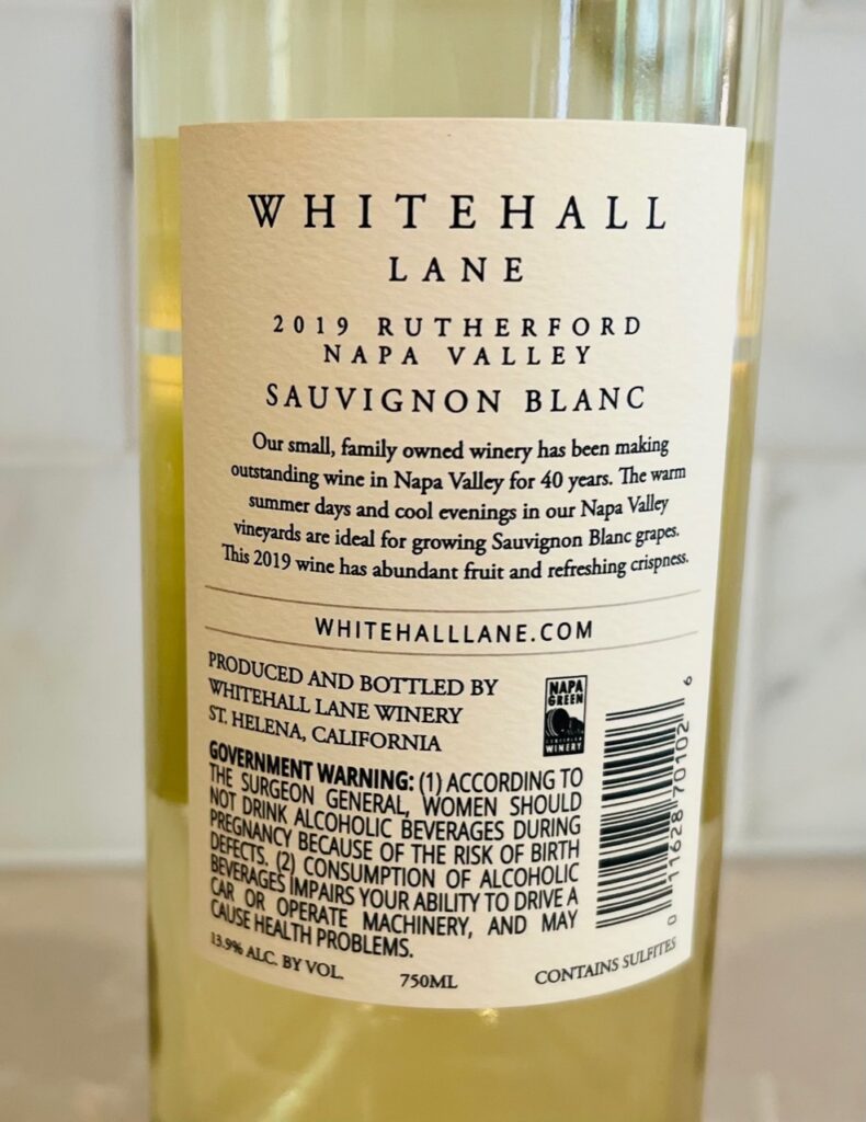 Whitehall Lane Sauvignon Blanc