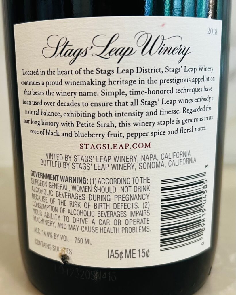 Stag's Leap Winery Petite Sirah