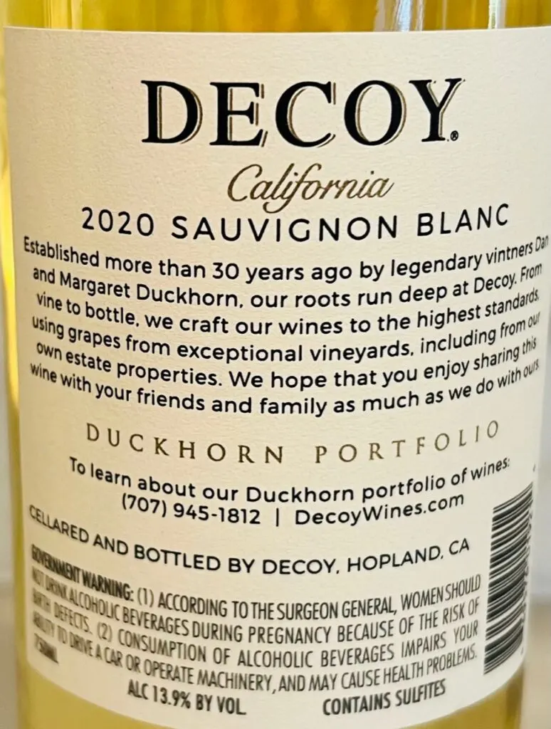 Duckhorn Decoy Sauvignon Blanc