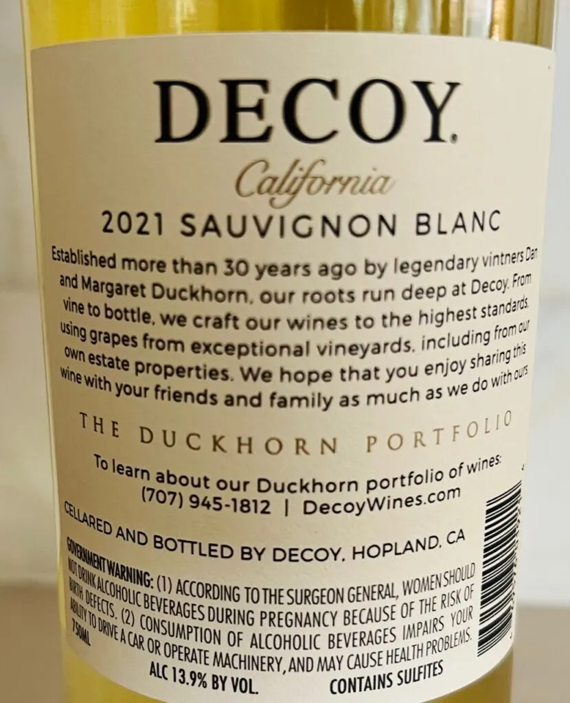 Duckhorn Decoy Sauvignon Blanc