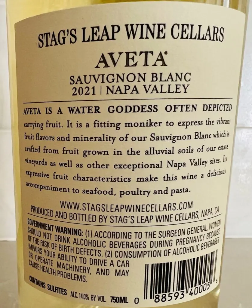 Stag's Leap Wine Cellars AVETA Sauvignon Blanc