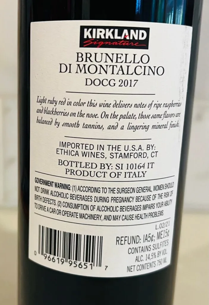 Kirkland Brunello di Montalcino