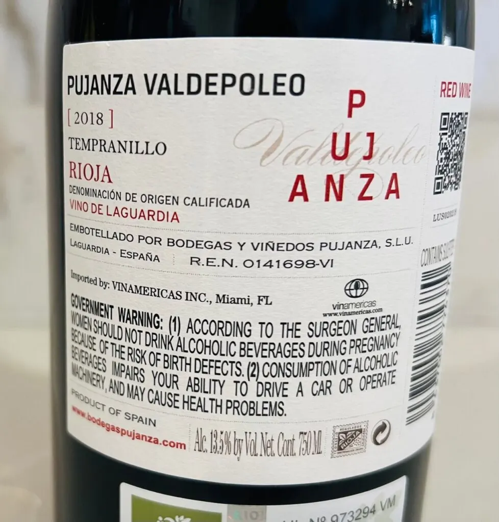 Bodegas Pujanza Valdepoleo Rioja