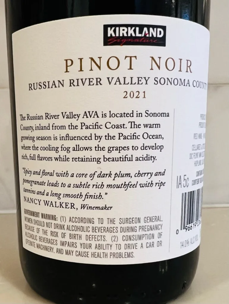 Costco Russian River Pinot Noir