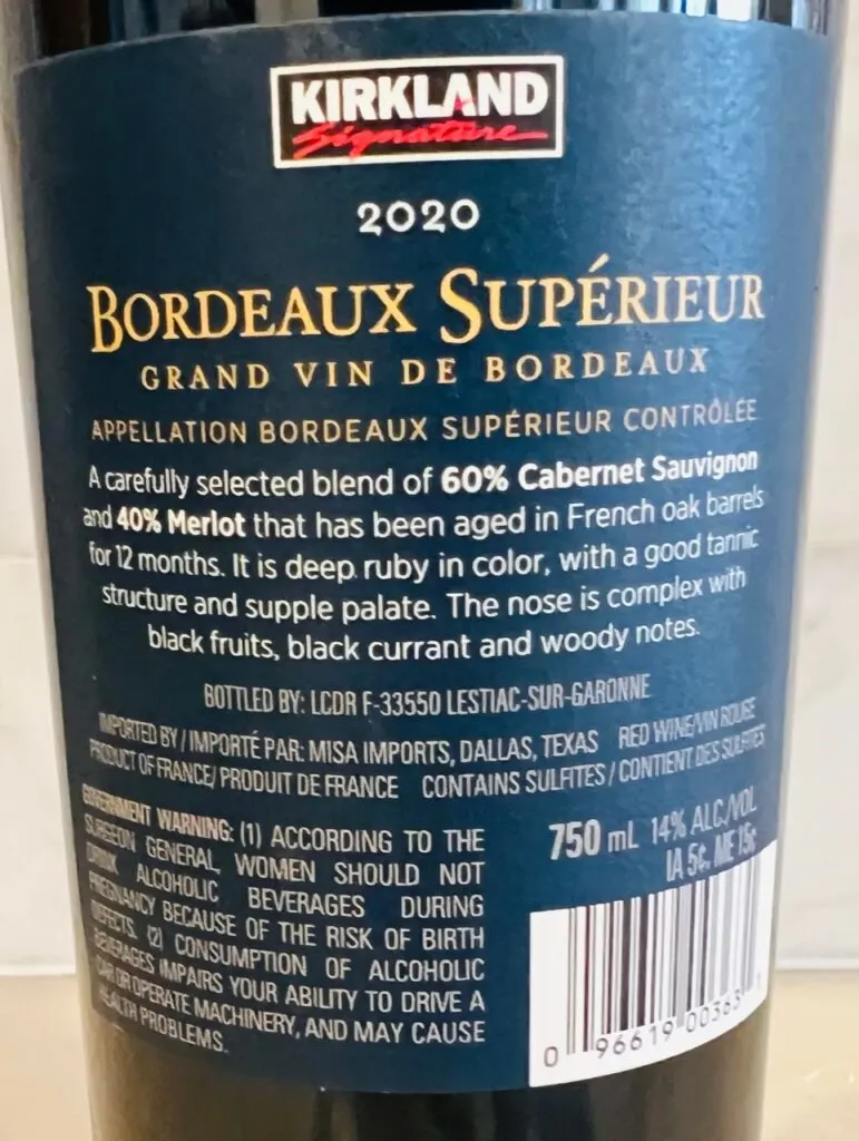 Kirkland Bordeaux Superieur