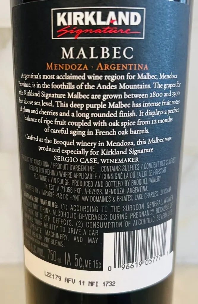 Kirkland Signature Malbec