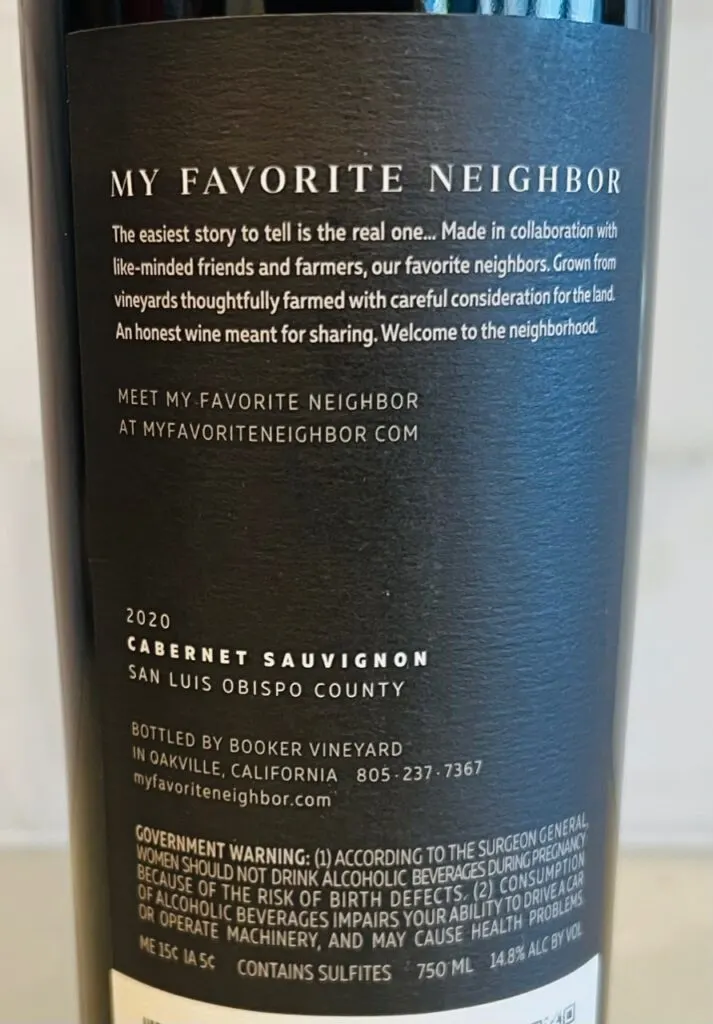 My Favorite Neighbor Cabernet Sauvignon