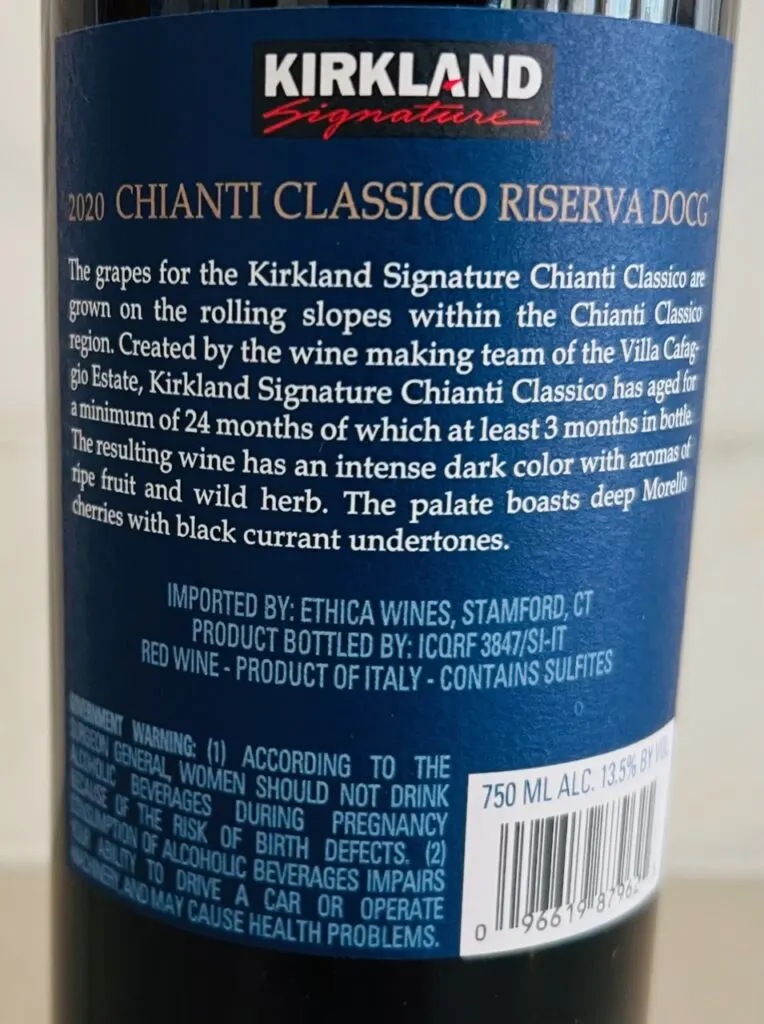 Kirkland Signature Chianti Classico Riserva