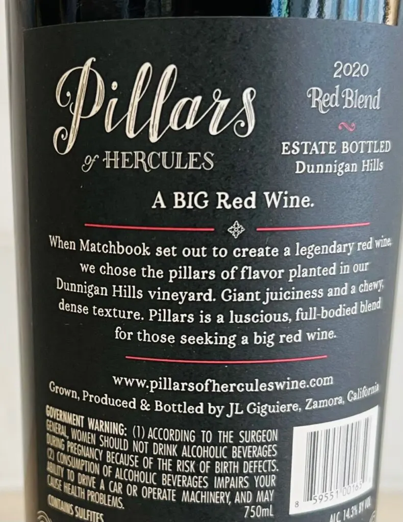 Pillars of Hercules Red Blend