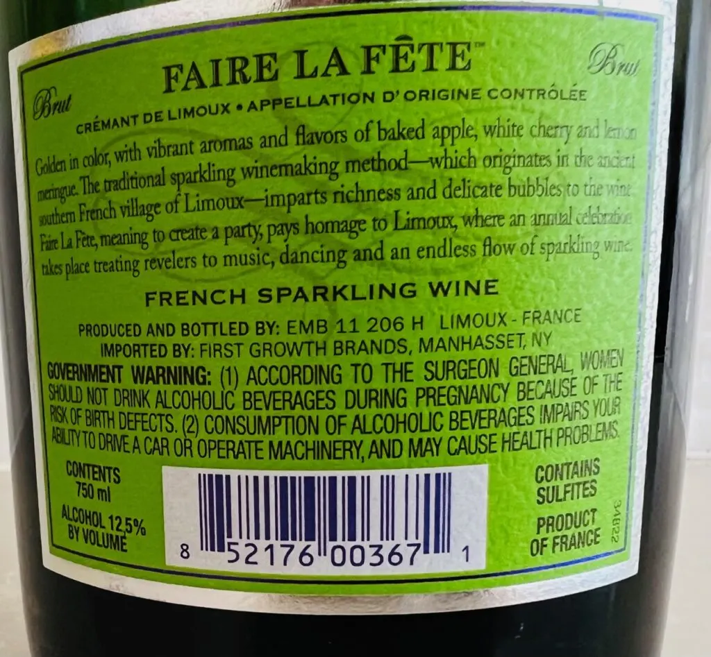 Faire La Fete Cremant de Limoux Brut