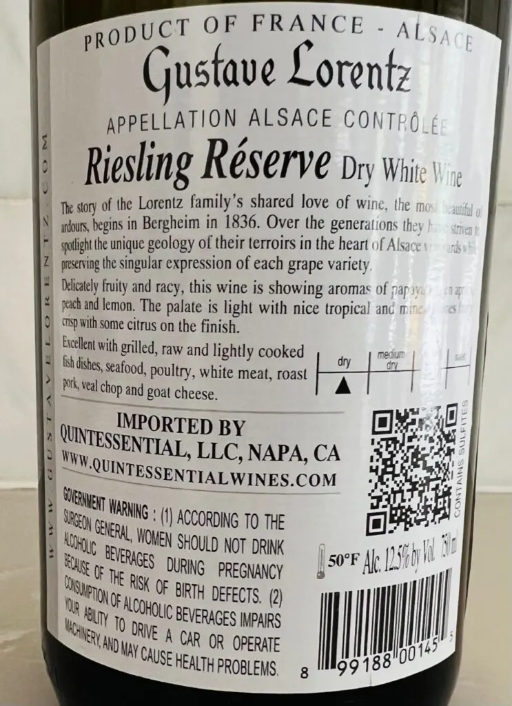 Gustave Lorentz Riesling Alsace Reserve