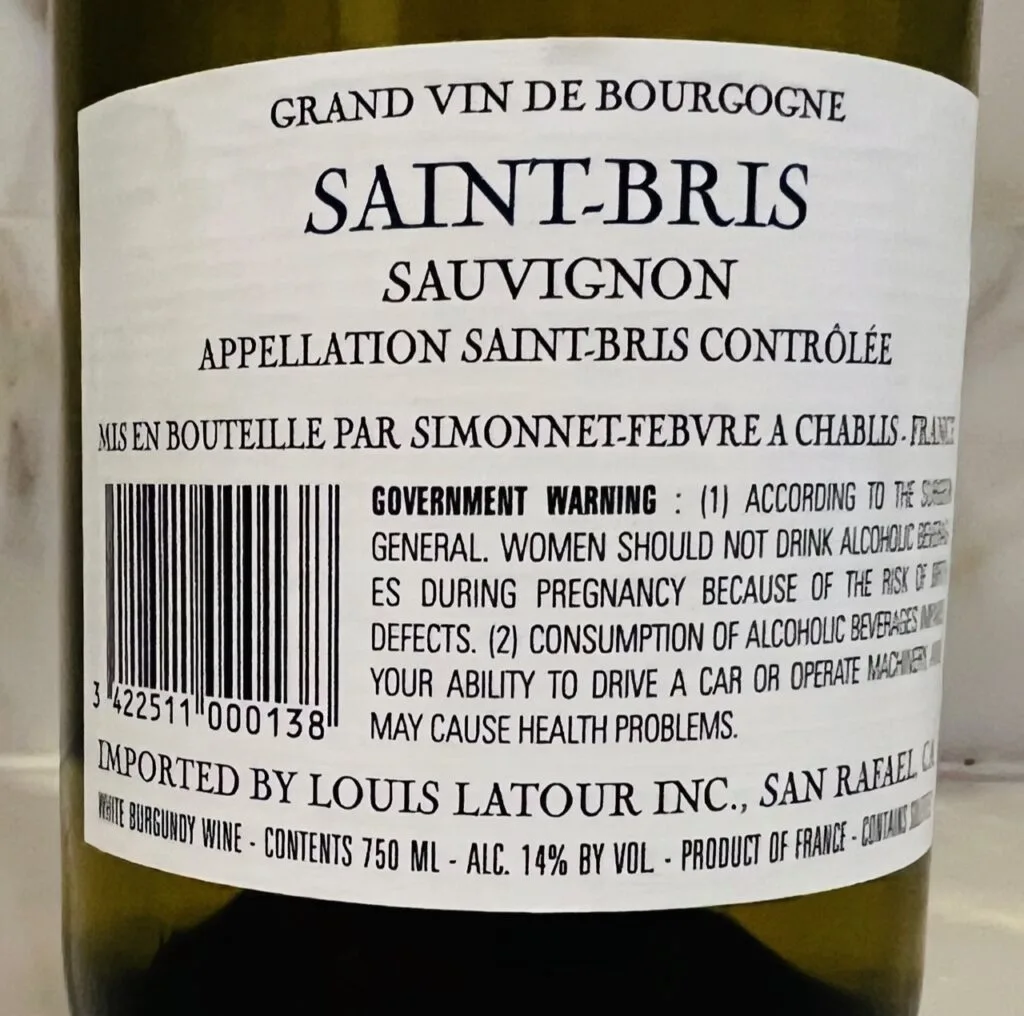 Simonnet Febvre Saint-Bris Sauvignon