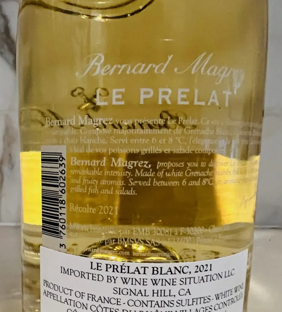 Bernard Magrez Le Prelat Cotes du Rhone Villages Blanc