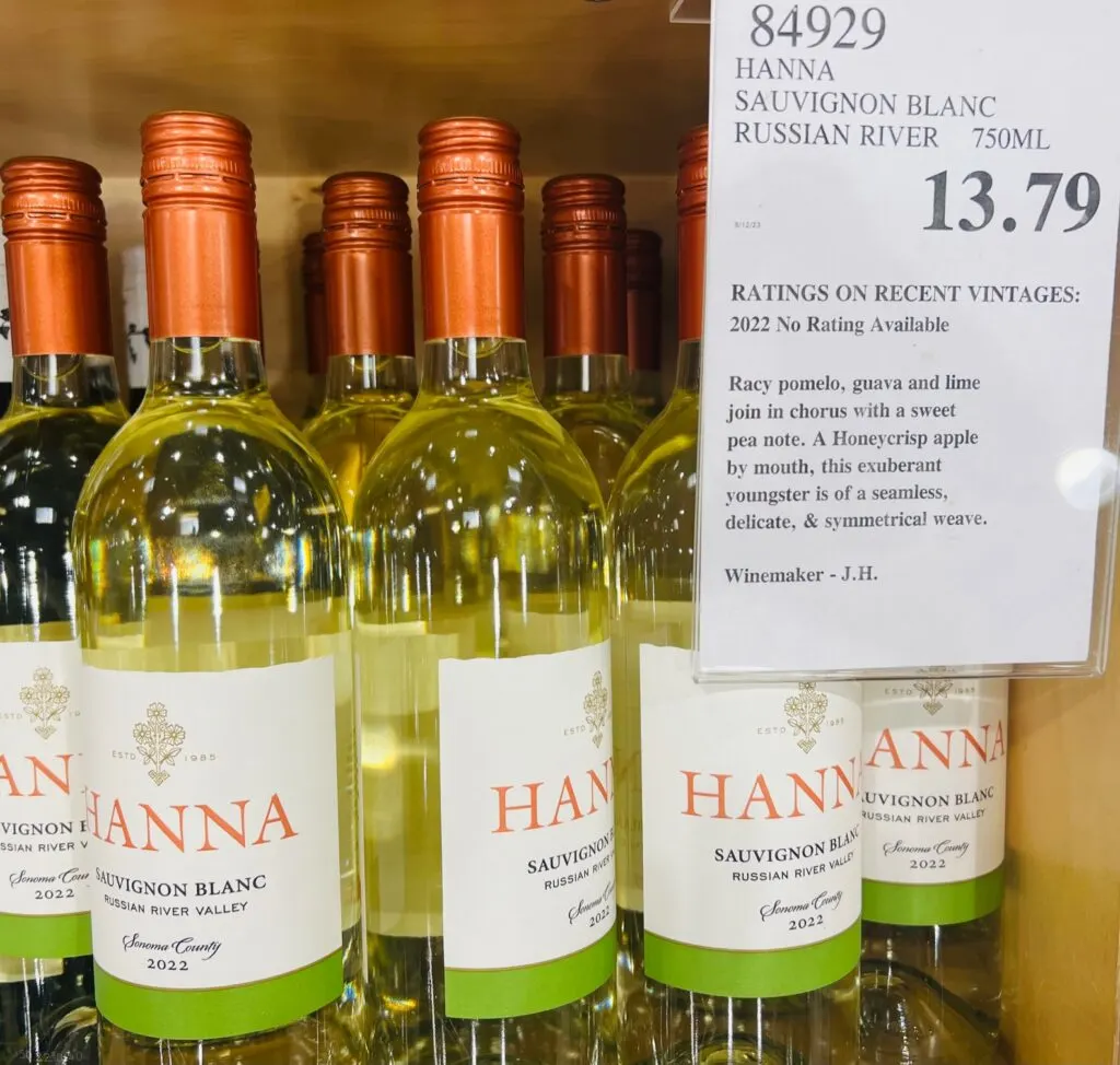 Hanna Sauvignon Blanc Russian River Valley