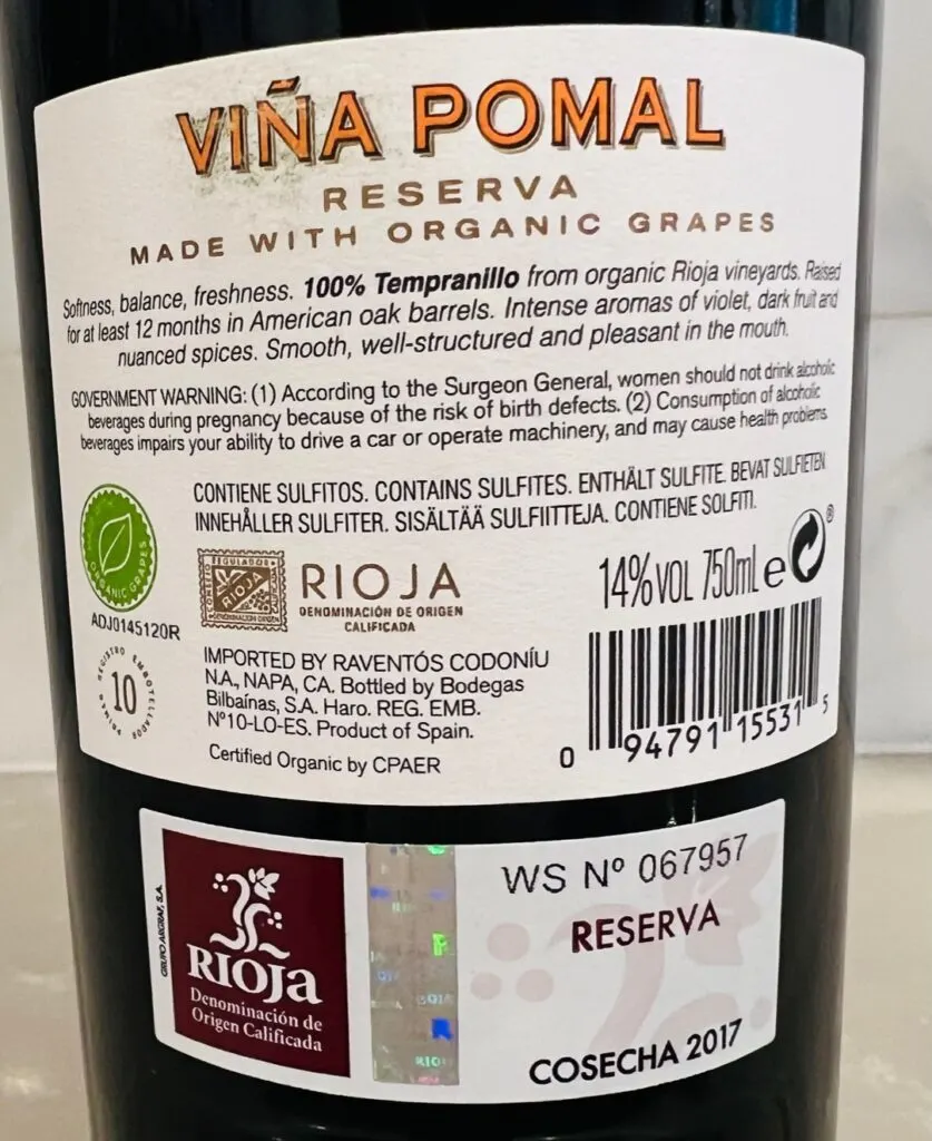 2017 Vina Pomal Rioja Reserva