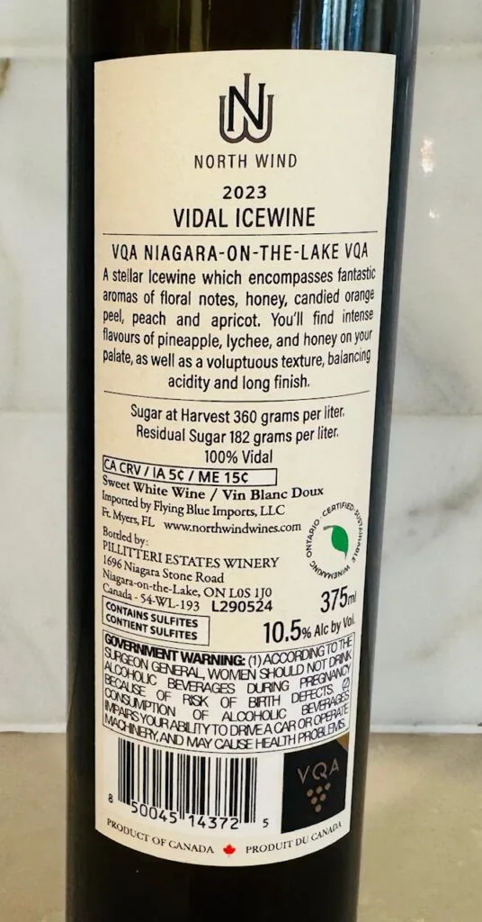 2023 North Wind Vidal Icewine