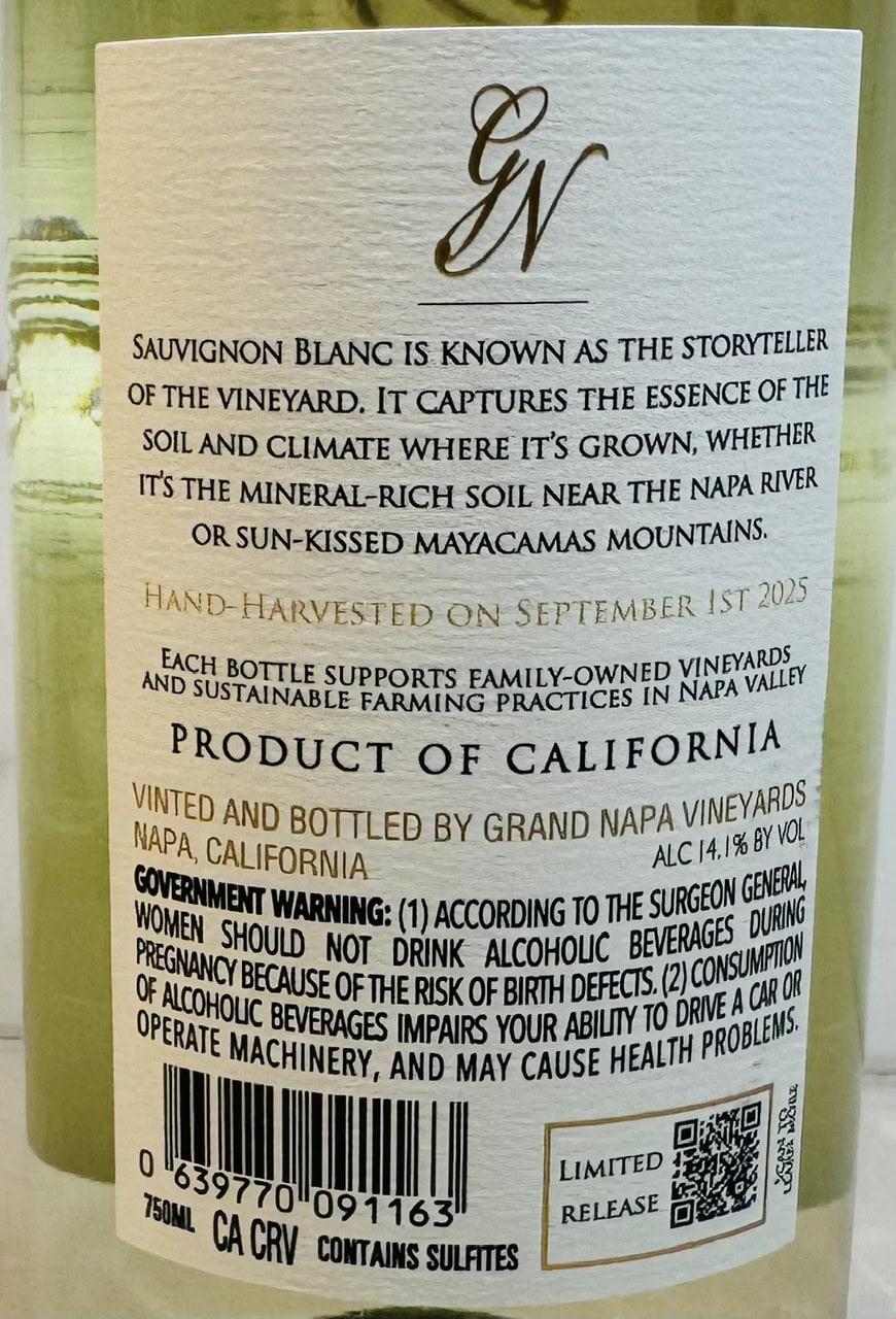 Grand Napa Vineyards Sauvignon Blanc