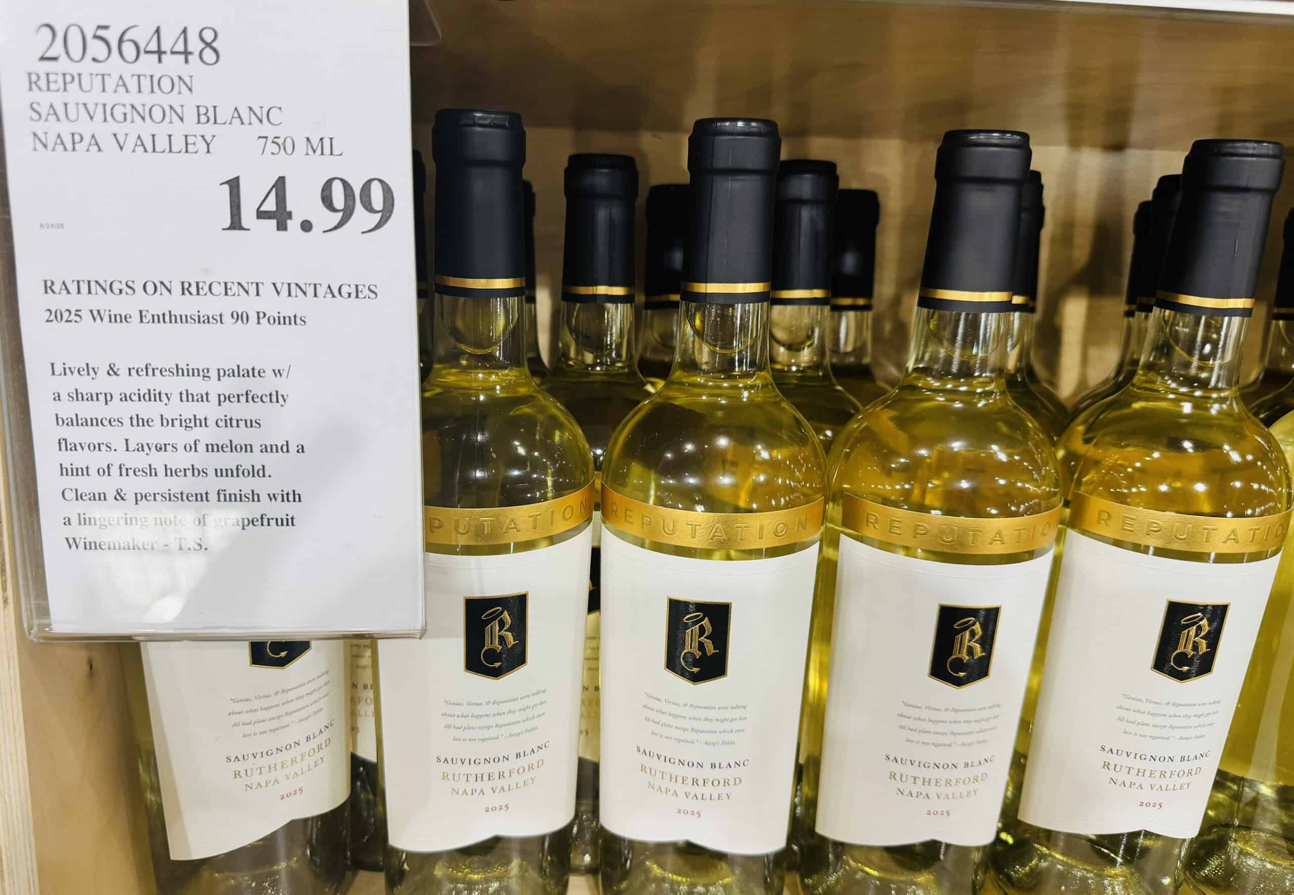 2025 Reputation Cellars Sauvignon Blanc Rutherford
