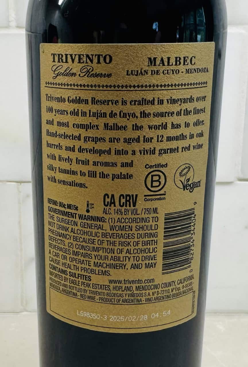 2023 Trivento Golden Reserve Malbec