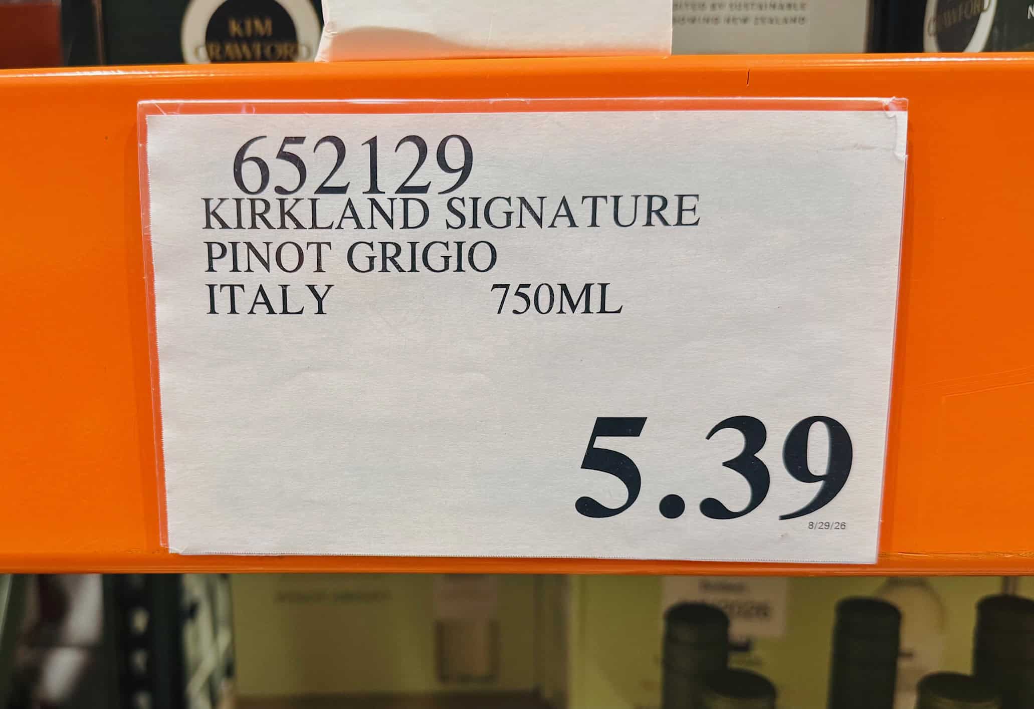 Kirkland Signature Pinot Grigio Friuli